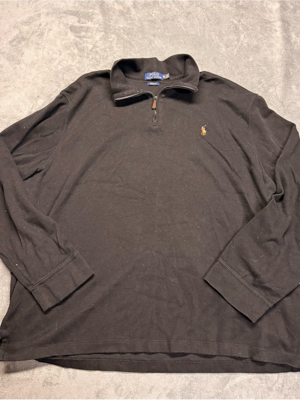 Ralph Lauren Estate Rib Quarter Zip 100% Cotton - Size XXL